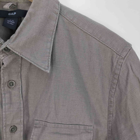 ギャップ Gap 00s OLD オールド リネンコットン ワークシャツ メンズ import:S