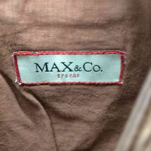 マックスアンドコー MAX & CO. フロントプリーツレザージャケット レディース 34