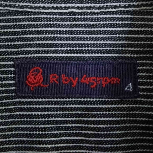 アールバイフォーティーファイブアールピーエム R by 45rpm 切りっぱなしデザイン ストライプシャツ メンズ 4