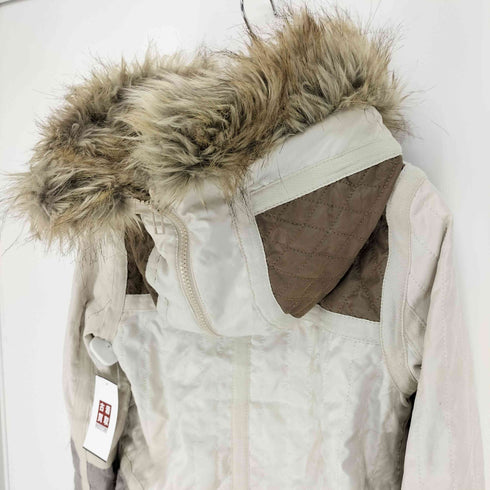BCBGMAXAZRIA ギミック フーディーファー ジャケット 裏地ボア Y2K レディース XXS