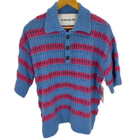 anderss bell ボーダーニットポロ メンズ import:M
