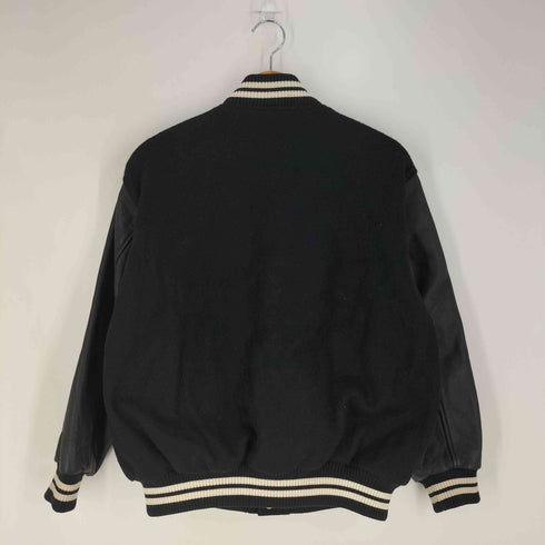 ミキハウス miki HOUSE 90-00s HOMME 裏キルティング レザー ウール スタジャン メンズ