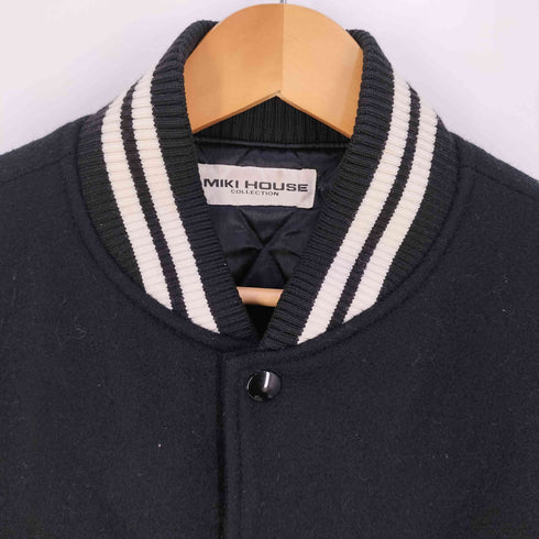 ミキハウス miki HOUSE 90-00s HOMME 裏キルティング レザー ウール スタジャン メンズ