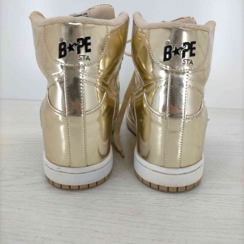 アベイシングエイプ A BATHING APE BAPE STARA ハイカットスニーカー レディース JPN:24.5