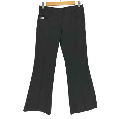 ドルチェアンドガッバーナ DOLCE&GABBANA Cotton Silk Flared Pants ロゴ プレート コットン シルク フレアパンツ レディース JPN:40