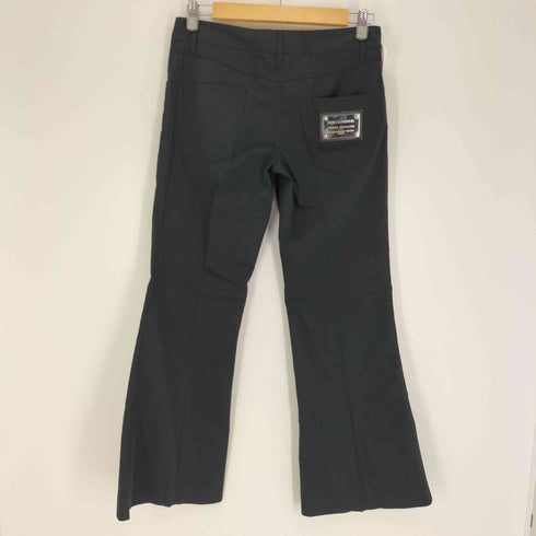 ドルチェアンドガッバーナ DOLCE&GABBANA Cotton Silk Flared Pants ロゴ プレート コットン シルク フレアパンツ レディース JPN:40