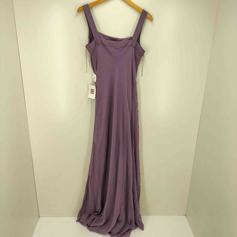Laurel シルク 100% ビジュー アシンメトリー ノースリーブ ドレスワンピース レディース EUR:38