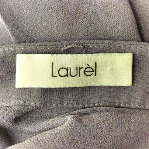 Laurel シルク 100% ビジュー アシンメトリー ノースリーブ ドレスワンピース レディース EUR:38