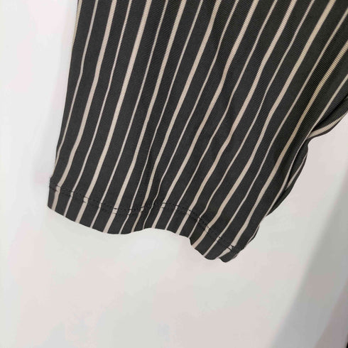 マックスマーラ MAX MARA 銀タグ ボーダー Vネック 七分袖 ストレッチ カットソー レディース import:S