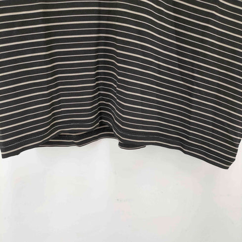 マックスマーラ MAX MARA 銀タグ ボーダー Vネック 七分袖 ストレッチ カットソー レディース import:S