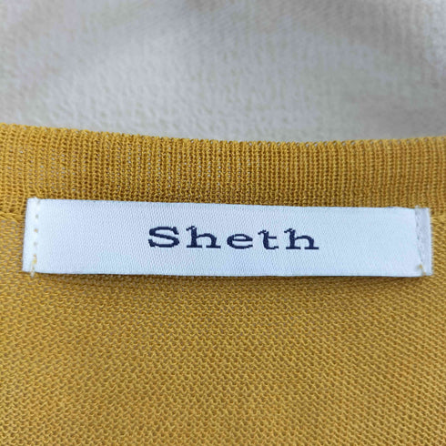 Sheth コットンアセテート クルーネック 長袖 カーディガン レディース 1号