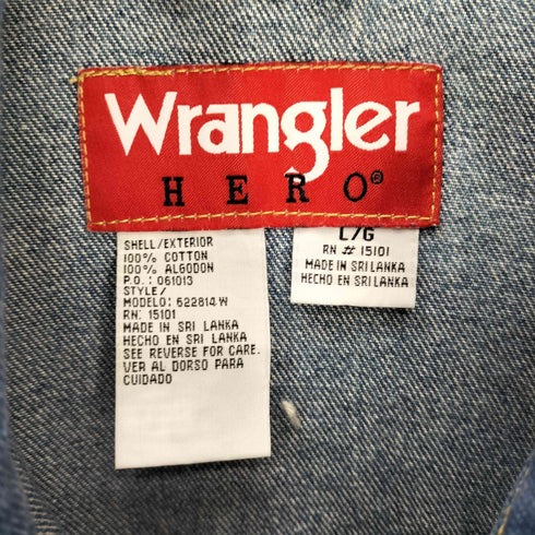 ラングラー Wrangler 90-00S HERO 622814W 4ポケ デニム トラッカー ジャケット メンズ import:L