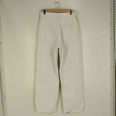 ザラ ZARA ハイウエスト ホワイト デニムパンツ レディース EUR:34