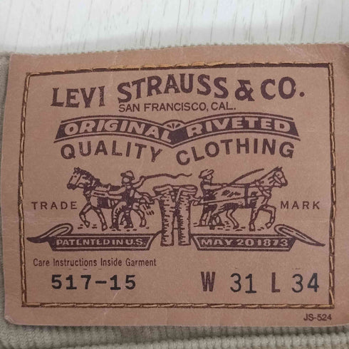 リーバイス Levis 90s 白タブ 517 517-15 裏J22刻印 ブーツカット フレア コーデュロイパンツ メンズ W31 L34