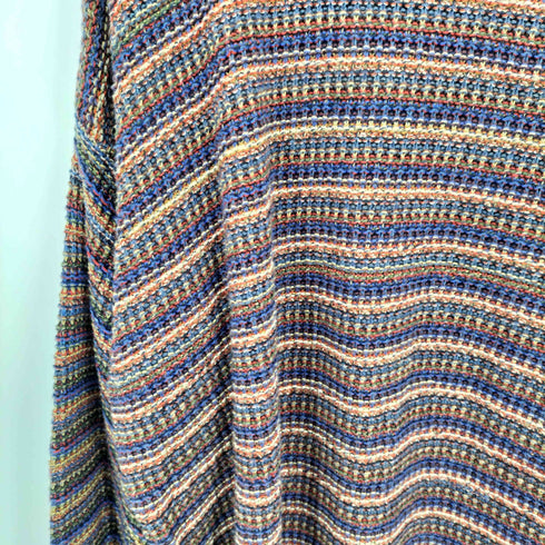 C.J.COTTON COMPANY 80-90s USA製 マルチカラー ボーダーコットンニット メンズ import:L