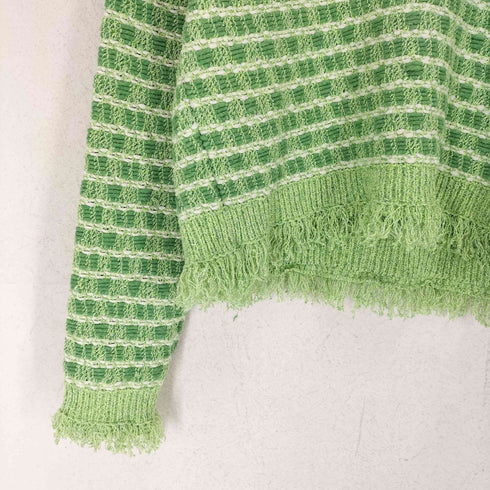 ザラ ZARA クロップドフリンジニット レディース JPN:S