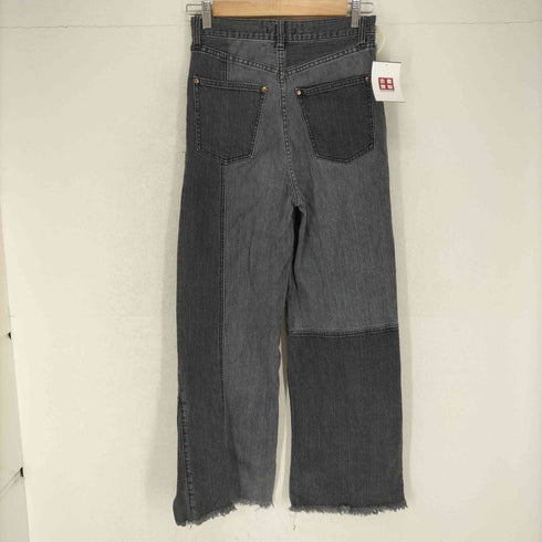 ローズバッド ROSE BUD 21ss カラーブロック カットオフ ワイドデニムパンツ Y2K レディース JPN:S