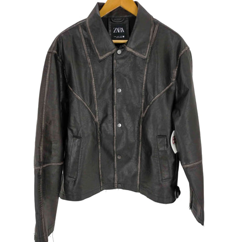 ザラ ZARA フェイクレザーブルゾン メンズ JPN:M