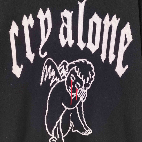 アザストーキョー AZS TOKYO CRY ALONE アクリルコットン クルーネックニットセーター メンズ