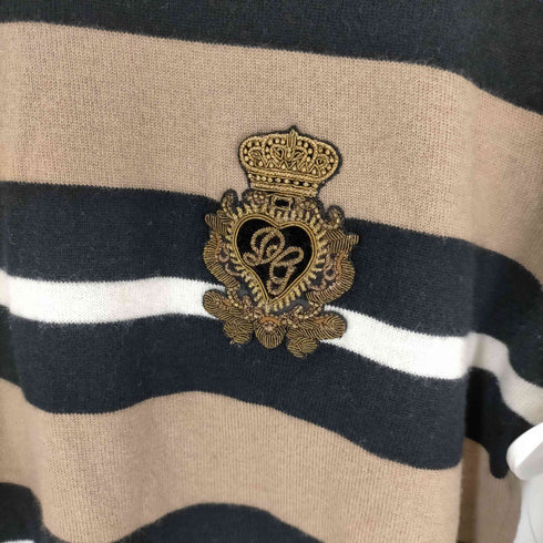ドルチェアンドガッバーナ DOLCE&GABBANA ワンポイントワッペン ボーダータートルネック レディース 42