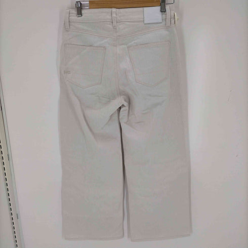 デンハム DENHAM ホワイト ワイドストレートデニムパンツ レディース W28 L30