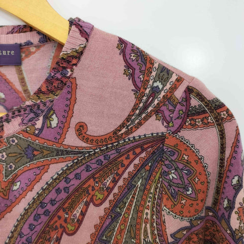 whaos couture カシミヤ混 ペイズリー柄 カーディガン アンサンブル レディース JPN:38