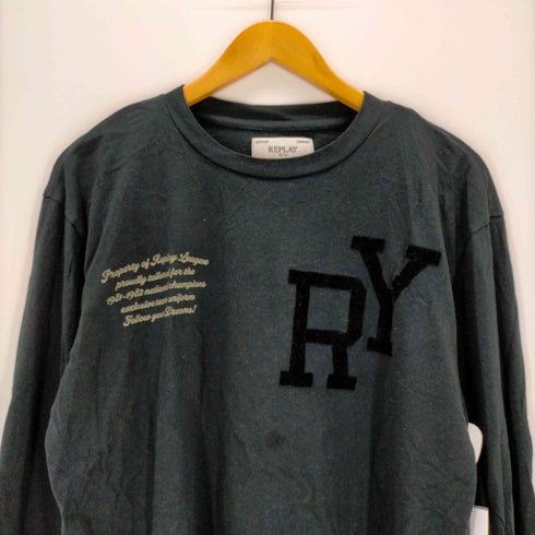 リプレイ REPLAY コットンジャージー ロングスリーブプリントTシャツ メンズ JPN:L