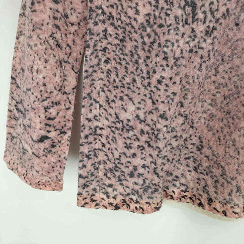 AKRIS カシミヤシルク 総柄 クルーネックニット レディース