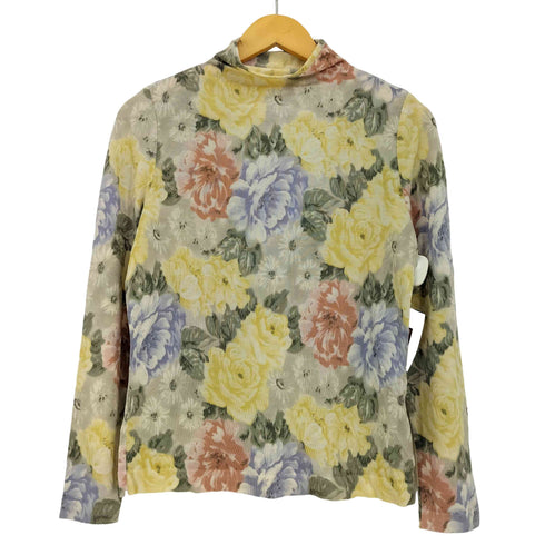 whaos couture カシミヤシルク 花柄 モックネックカットソー レディース JPN:4