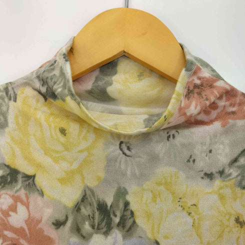 whaos couture カシミヤシルク 花柄 モックネックカットソー レディース JPN:4