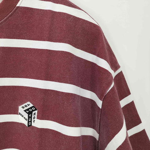 ファーラー FARAH TOO HOT Limited ボーダーロゴ刺繍Tシャツ メンズ JPN:L