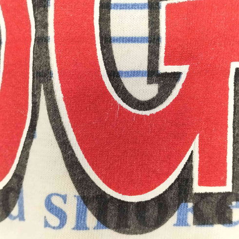 リー Lee 90-00s USA製 リリックオールオーバープリント 総柄 半袖Tシャツ カットソー メンズ JPN:L