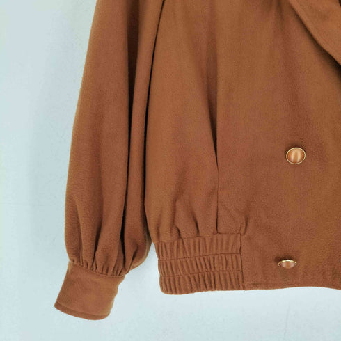 ダブルブレスト クロップド ジャケット レディース