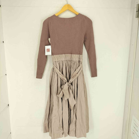 ジルバイジルスチュアート JILL by JILLSTUART ニット切替プリーツスカートドッキングワンピース レディース S