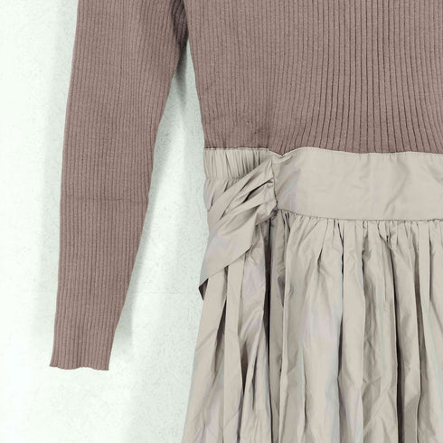 ジルバイジルスチュアート JILL by JILLSTUART ニット切替プリーツスカートドッキングワンピース レディース S