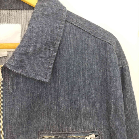 ザラ ZARA レギュラーフィットジップアップジャケット インディゴブルー メンズ import:S