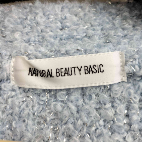 ナチュラルビューティーベーシック NATURAL BEAUTY BASIC 24SS ラメブークレカーディガン レディース FREE