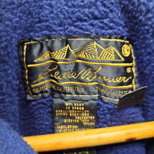 エディーバウアー Eddie Bauer 80S~90S MADE IN USA 黒タグ WIND FOIL ナイロンフリースジャケット メンズ WOMANS L