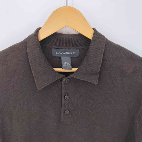 バナナリパブリック BANANA REPUBLIC 00S コットンニットポロ メンズ import:L