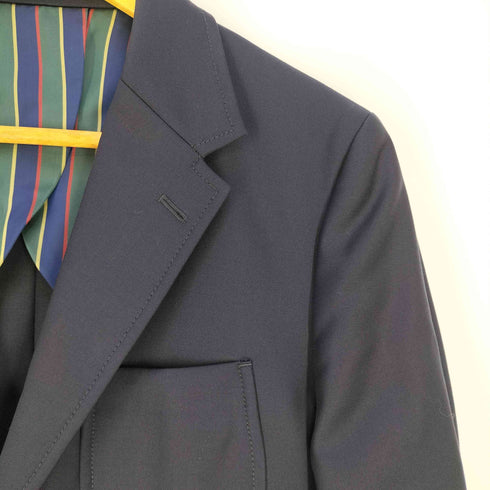 ヴィタルバルベリス カノニコ VITALE BARBERIS CANONICO BLUE RED 裏地ストライプ 金ボタン 紺ブレ 2B テーラードジャケット メンズ