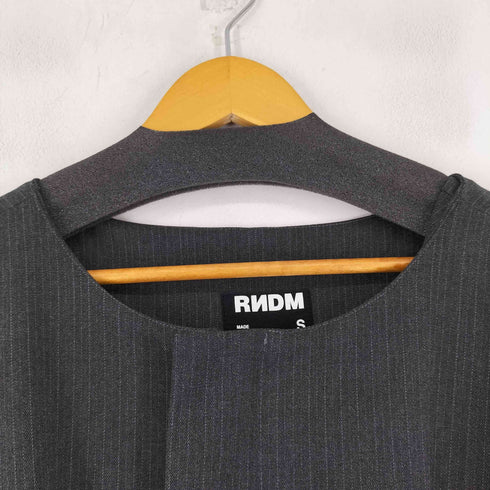 RNDM ストライプノーカラーコート レディース S