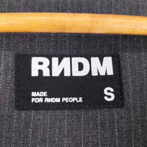 RNDM ストライプノーカラーコート レディース S