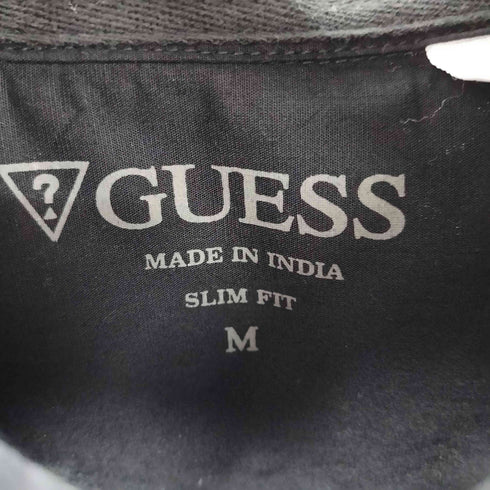 ゲス GUESS SLIM FIT 刺繍ロゴ ロングスリーブシャツ メンズ M