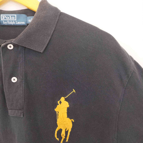ポロバイラルフローレン Polo by RALPH LAUREN ビッグポニー刺繍 背番号 長袖ポロシャツ メンズ import:L