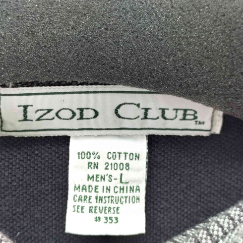 アイゾッド IZOD IZOD CLUB 刺繍デザイン ポロシャツ メンズ L