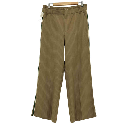 ザラ ZARA ピンストライプ サイドライン ダブルウエスト スラックスパンツ メンズ import:L