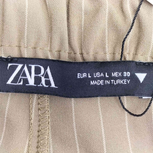 ザラ ZARA ピンストライプ サイドライン ダブルウエスト スラックスパンツ メンズ import:L