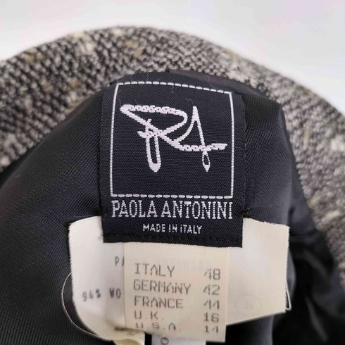 PAOLA ANTONINI 金ボタン ツイードジャケット レディース 48
