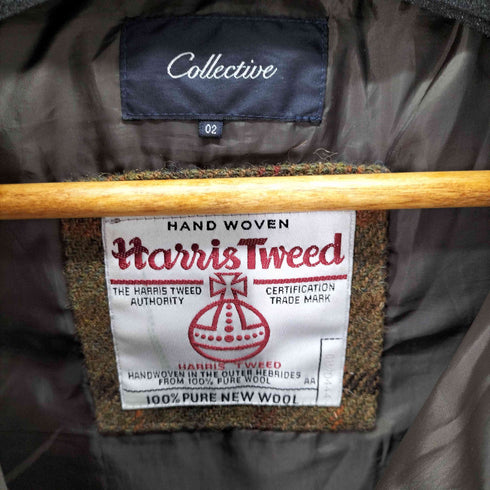 ハリスツイード Harris Tweed ツイードチェック ダウンベスト メンズ 02