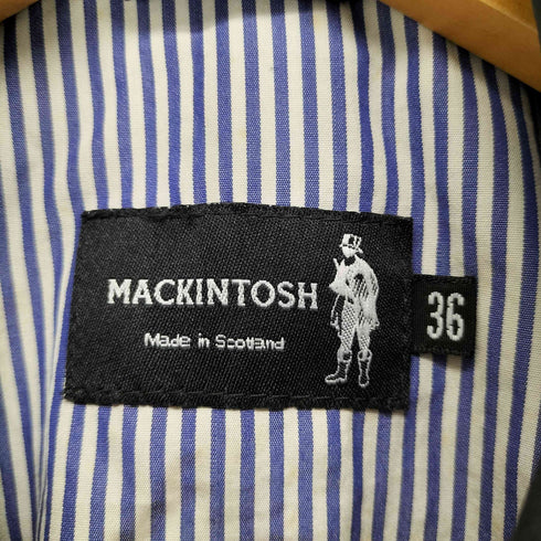 マッキントッシュ Mackintosh 英国製 DUNKELD 裏地ストライプ ステンカラーコート メンズ UK:36